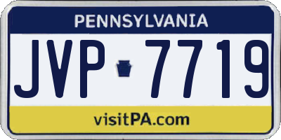 PA license plate JVP7719