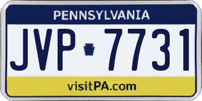 PA license plate JVP7731