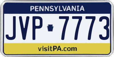 PA license plate JVP7773