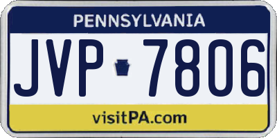 PA license plate JVP7806