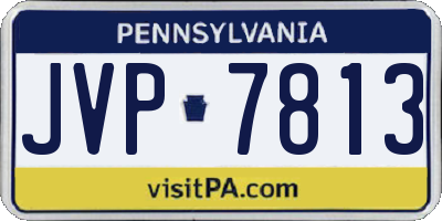 PA license plate JVP7813