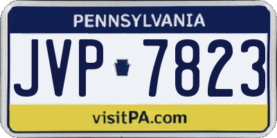 PA license plate JVP7823