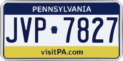 PA license plate JVP7827