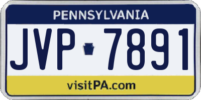PA license plate JVP7891