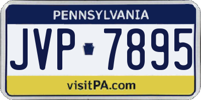 PA license plate JVP7895