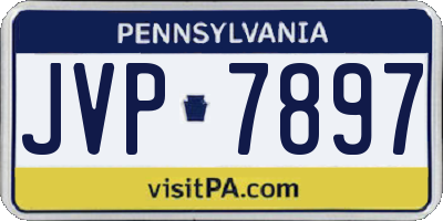 PA license plate JVP7897