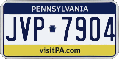 PA license plate JVP7904