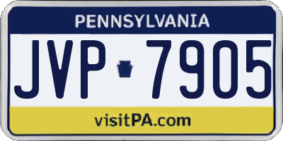 PA license plate JVP7905