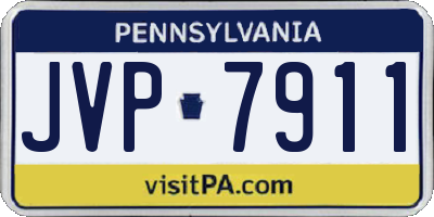 PA license plate JVP7911