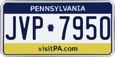 PA license plate JVP7950