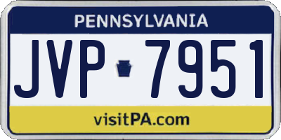 PA license plate JVP7951
