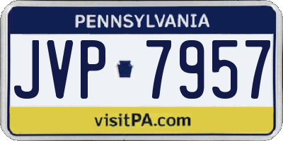 PA license plate JVP7957
