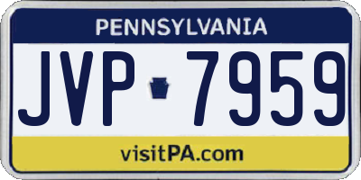 PA license plate JVP7959