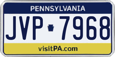 PA license plate JVP7968