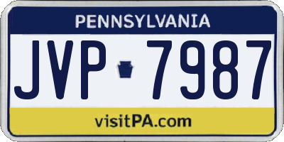 PA license plate JVP7987