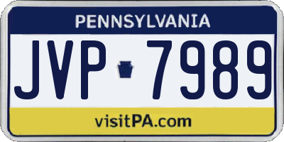 PA license plate JVP7989