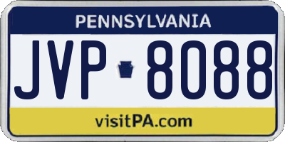 PA license plate JVP8088