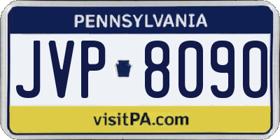 PA license plate JVP8090