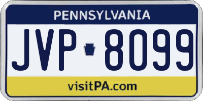 PA license plate JVP8099