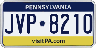PA license plate JVP8210