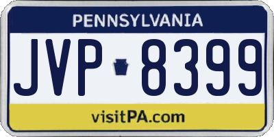 PA license plate JVP8399