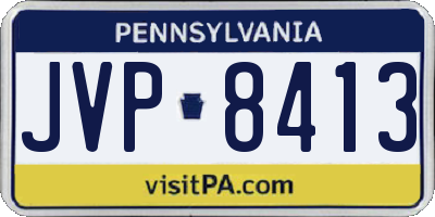 PA license plate JVP8413