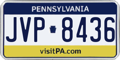 PA license plate JVP8436