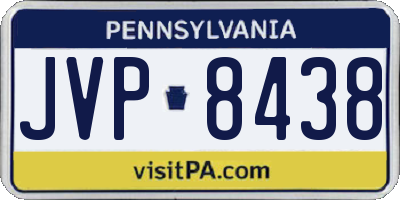 PA license plate JVP8438