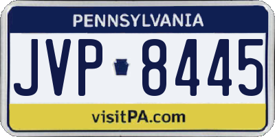 PA license plate JVP8445
