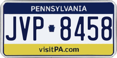 PA license plate JVP8458