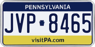 PA license plate JVP8465