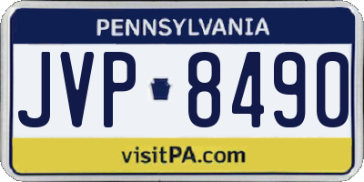 PA license plate JVP8490