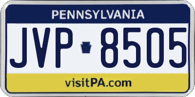 PA license plate JVP8505