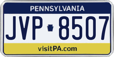 PA license plate JVP8507