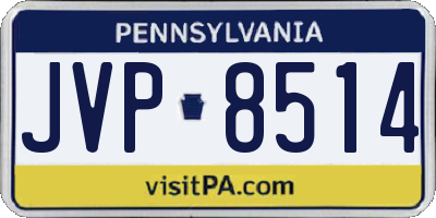 PA license plate JVP8514