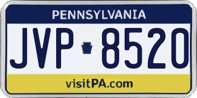 PA license plate JVP8520