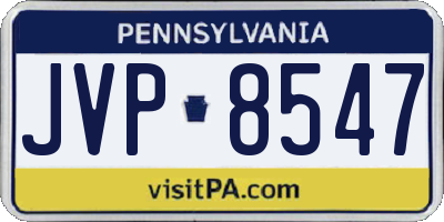 PA license plate JVP8547
