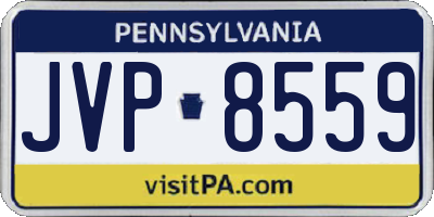 PA license plate JVP8559