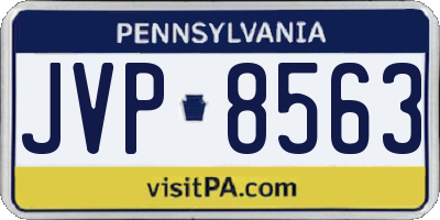 PA license plate JVP8563