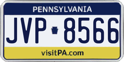 PA license plate JVP8566