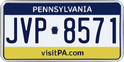 PA license plate JVP8571