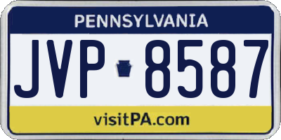 PA license plate JVP8587