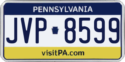 PA license plate JVP8599