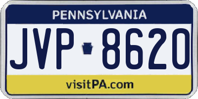 PA license plate JVP8620