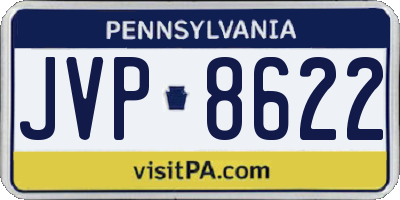 PA license plate JVP8622