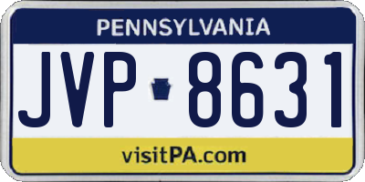 PA license plate JVP8631