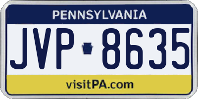 PA license plate JVP8635