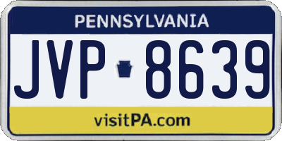 PA license plate JVP8639
