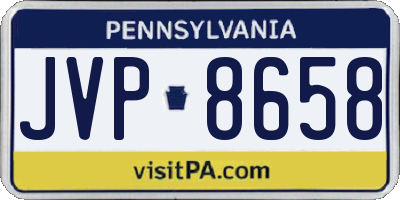 PA license plate JVP8658