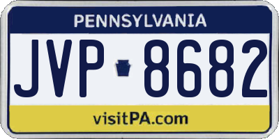 PA license plate JVP8682
